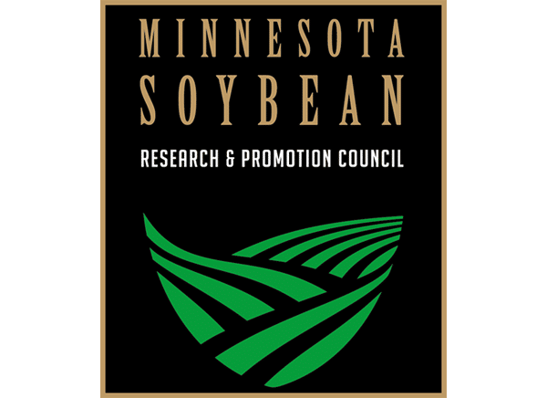 The logo of the Minnesota soybean research and promotion council is sponsored by the foundation.