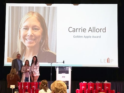 Carrie Allord Receiving The Golden Apple