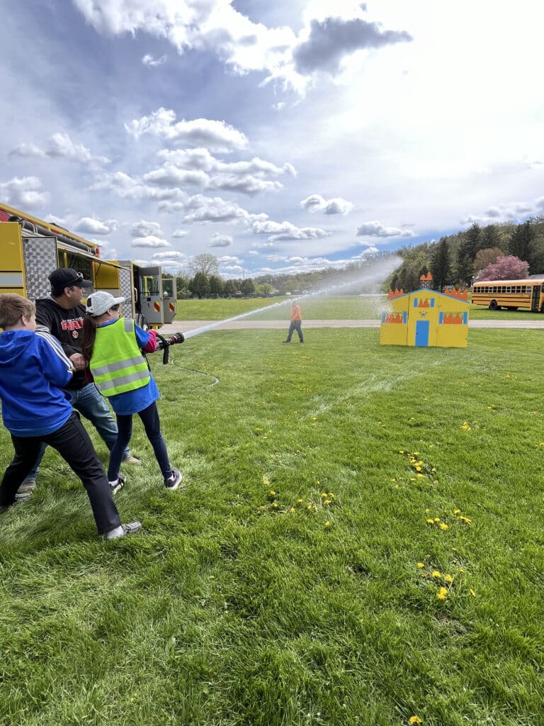 Students during Farm Safety Experience