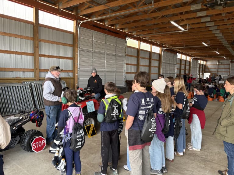 Students during a hands-on experience