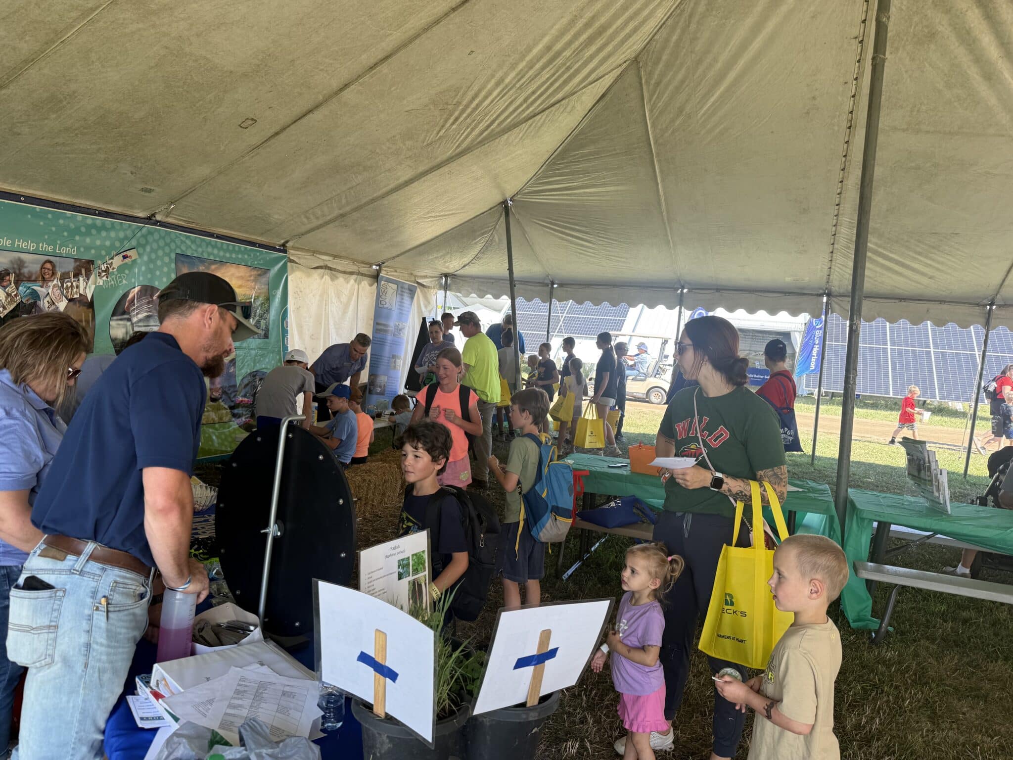 Children in the Passport Event Tent at Farmfest